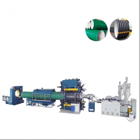 ប្រភេទ HDPE, PP បញ្ឈរ បំពង់ corrugated ជញ្ជាំងទ្វេ និង ខ្សែ PVC Ribbed បំពង់ Extrusion